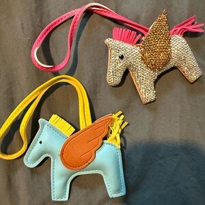 Pegasus Winged Charm Set - Blue and Gold